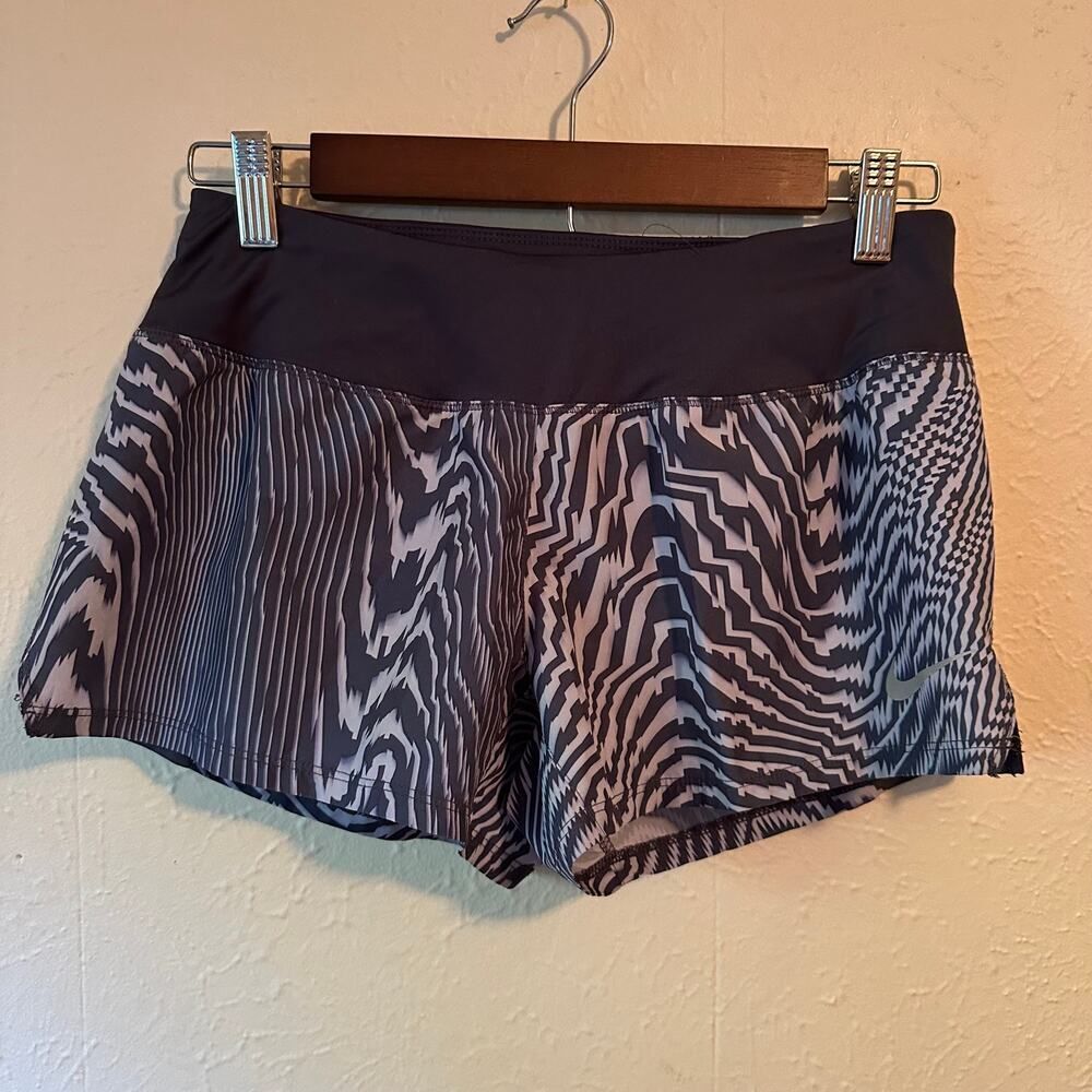 Nike Shorts Women's Extra Small Blue Dri-Fit Zebra Running Tempo Athletic Ladies